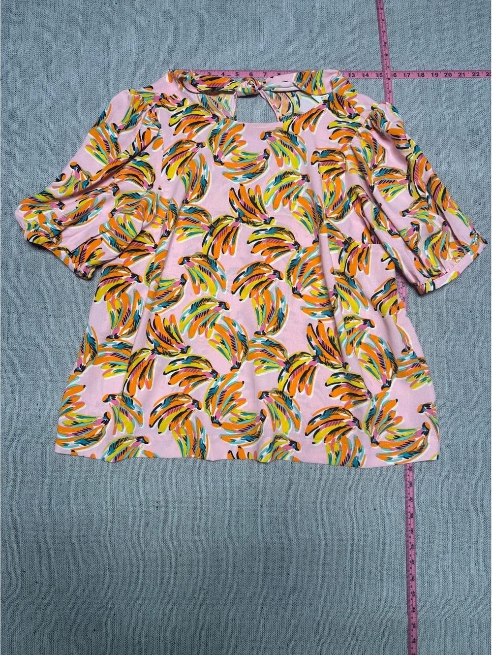 crown & ivy XL Pink Multicolor Patterned Polyester Blouse